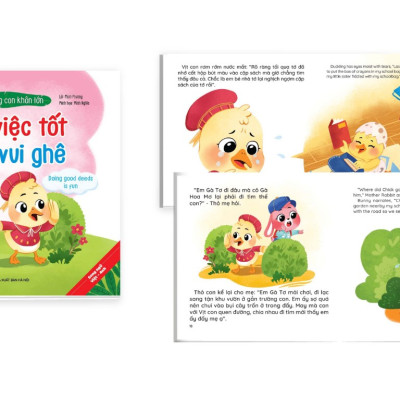 Tủ sách kỹ năng giao tiếp cho bé - Bộ 10 cuốn truyện tranh song ngữ "Cùng con khôn lớn" (Tặng bộ bút bay mực cho bé thỏa sức sáng tạo)