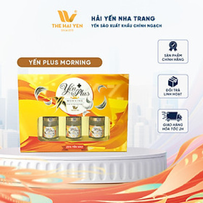 Yến hũ dinh dưỡng Morning - Yến Plus 25% TheHaiYen Hộp Quà Tặng 6 Hũ