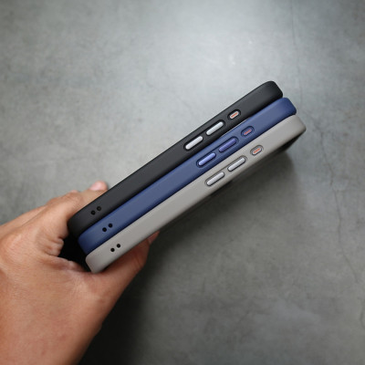 Ốp Lưng Chống Vân Tay cho iPhone 15 Pro Max, 14 ProMax, 13 Pro Max - Viền Camera Kim Loại, Cạnh Cao Su Chống Sốc, Chống Mồ Hôi Tay – Hàng chính hãng