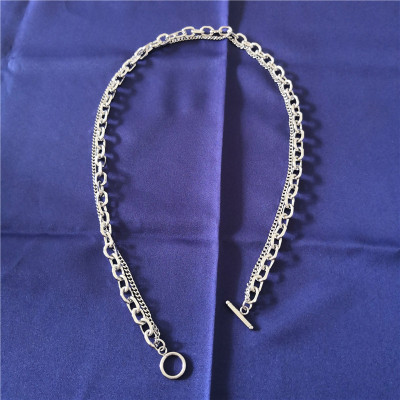 Vòng cổ dây chuyền 2 lớp titan không gỉ phong cách Hàn Quốc