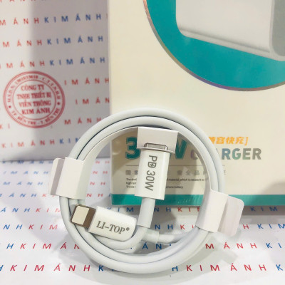 Bộ sạc nhanh LI-TOP GaN AT17 chân Ios (L) công suất PD 30W, có chứng nhận 3C tiêu chuẩn quốc gia, hàng chính hãng bảo hành 12 tháng