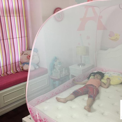 Màn Chụp , Mùng Chụp Cao Cấp Mộc Miên - Mẫu Trắng Viền Hồng Hoa Lá ( Hà Nội )