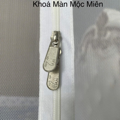 Màn Chụp Cao Cấp Mộc Miên Đỉnh Vuông - Kích Thước 1,6mx2m ( Trắng Viền Hồng )