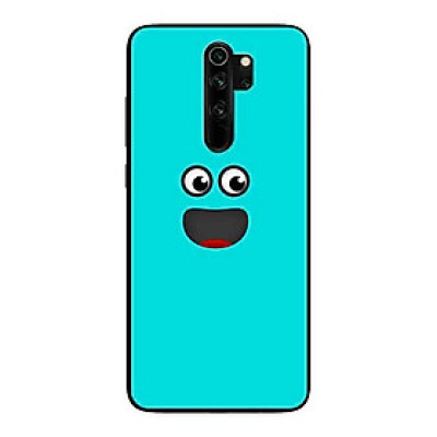 Ốp Lưng in cho Xiaomi Redmi Note 8 Pro Mẫu Mặt Cười Nền Xanh - Hàng Chính Hãng