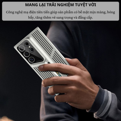 Ốp lưng tản nhiệt chống sốc cho Samsung Galaxy S25 Ultra / S24 Ultra / S23 Ultra / S22 Ultra hiệu HOTCASE Cooling - Làm mát máy, bảo vệ camera, chống va đập - Hàng nhập khẩu