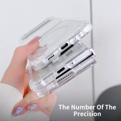 Ốp lưng chống sốc trong suốt hỗ trợ sạc Maqsafe cho Samsung Galaxy Z Flip 4 hiệu Likgus Maqsafe Magetic Case siêu mỏng 1.5mm, độ trong tuyệt đối, chống trầy xước, chống ố vàng, tản nhiệt tốt - hàng nhập khẩu