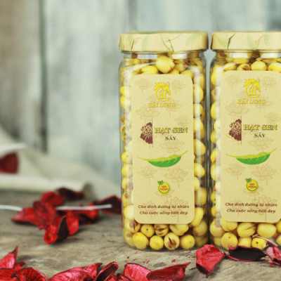 Combo Hạt Sen Sấy Hải Long (230g) + Mứt Gừng Nướng Mật Ong Hải Long (120g)