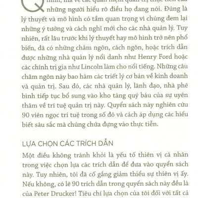 Trí Tuệ Quản Trị Từ Những Doanh Nhân Và Nhà Quản Trị Hàng Đầu Thế Giới