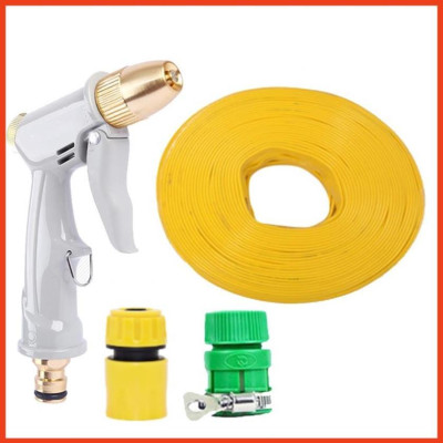 Rửa xe tưới cây Bộ dây và vòi xịt tăng áp lực nước 300% loại 25m cút nhựa,nối nhựa 206846