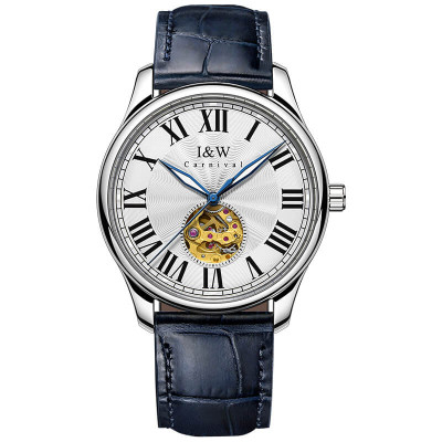Đồng Hồ Nam I&W Carnival 695G Chính Hãng Full Box Chống Nước Kính Chống Xước Dây Da Cao Cấp BH 60T (Máy Cơ Tự Động)