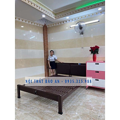 Giường sắt khung hộp kiểu mới bọc simili - Kích thước 1m6x2m - Giao hàng nhanh HCM