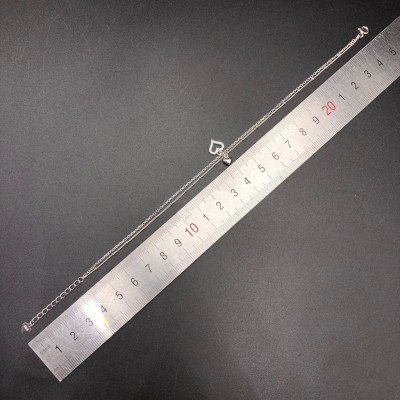 Lắc Chân Nữ Bạc 925 Dây Kép Trái Tim Bạc Hiểu Minh LC240