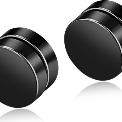 Bông tai nam châm inox 8mm NC108 (Màu Đen) - 2 chiếc