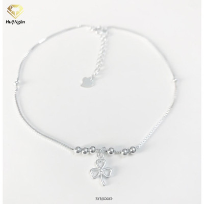 Lắc chân bạc Ý 925 Huệ Ngân -Cỏ ba lá may mắn RYBJ50059