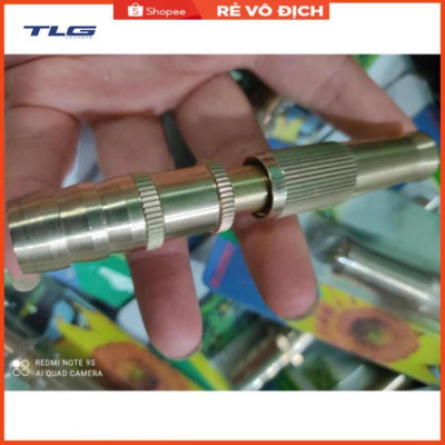 Đầu vòi xịt tăng áp mini Đầu vòi tăng áp đa năng bằng đồng tưới cây rửa xe cực mạnh 206587 tặng đai
