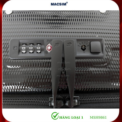 Vali cao cấp Macsim Hanke MSH9861 size 18 inch hàng loại 1 màu trắng