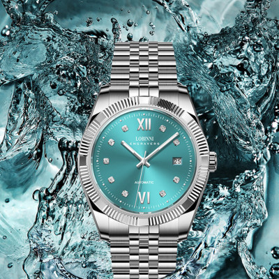 Đồng hồ nam chính hãng Lobinni L19019-1,Kính sapphire chống xước,chống nước 50M,bảo hành 24 tháng,máy cơ(Automatic) Nhật bản,dây kim loại thép không gỉ 316L,hàng mới full box hãng đầy đủ