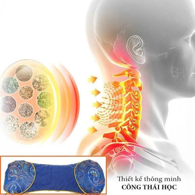 Gối Ngải Cứu Cắm Điện Giảm Đau Vai Gáy chống đột quỵ Gối Thảo Dược Hương Thơm Thảo Mộc
