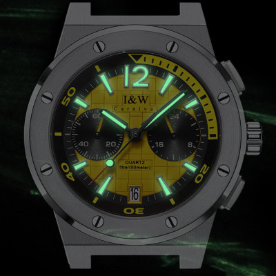 Đồng hồ nam chính hãng IW CARNIVAL IW605G-3 Kính sapphire ,chống xước ,Chống nước 30m ,Bảo hành 24 tháng,Máy điện tử(Pin),dây da cao cấp, thiết kế đơn giản dễ đeo
