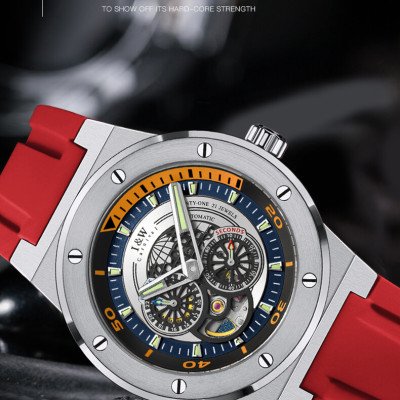 Đồng hồ nam chính hãng IW CARNIVAL IW619G-1 Kính sapphire ,chống xước,Chống nước 50m,Bảo hành 24 tháng,Máy cơ (Automatic),Dây cao su cao cấp,thiết kế lộ cơ thể thao