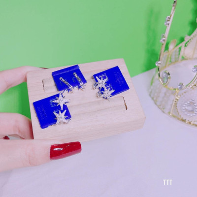 Bông tai bạc khoá bập thời trang chất liệu bạc s925 MS065b