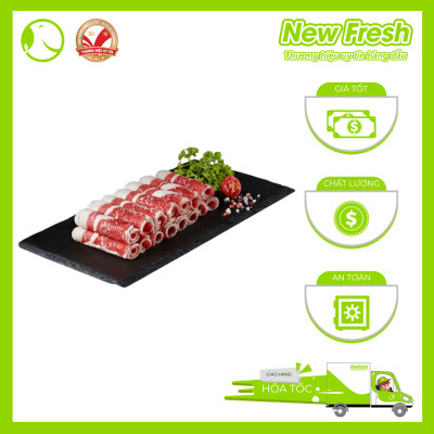 [GIAO NHANH HCM]  Ba Chỉ Bò Mỹ Cuộn Nhúng Lẩu - Khay 500gr