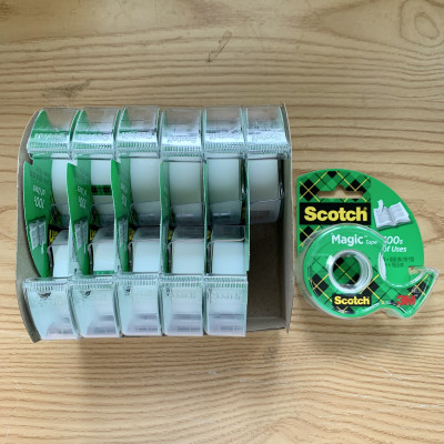 Băng dính đa năng 3M Scocth 122, size 19mm x 16,5m - kèm máy cắt | Sản xuất tại Mỹ