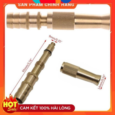 Đầu vòi xịt tăng áp mini Đầu vòi tăng áp đa năng bằng đồng tưới cây rửa xe cực mạnh 206587 tặng đai 