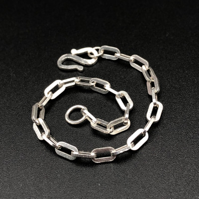 Lắc Tay Bé Yêu Bạc Ta Kiểu Móc Xích Đơn Giản Bạc Hiểu Minh LTE022A