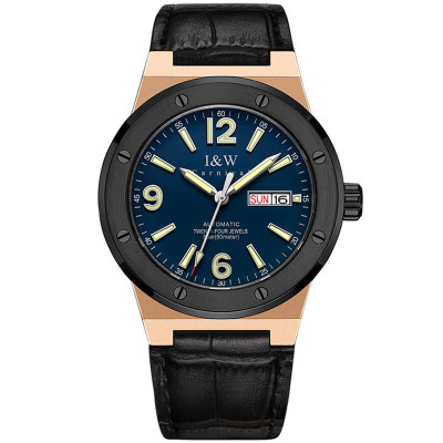 Đồng Hồ Nam I&W Carnival 589G1 Full Box Chống Nước Kính Chống Xước Dây Da Cao Cấp BH 24T (Máy Cơ Tự Động)