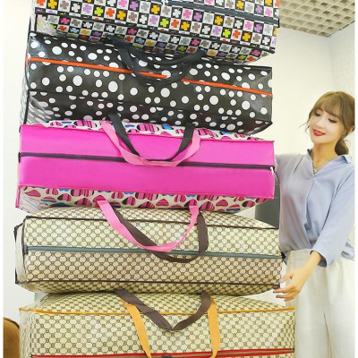 Túi Bạt Chống Thấm Đựng Chăn, Quần Áo, đi du lịch Đa Năng Có Khóa Kéo Tiện Lợi - Giao Hoa Văn Ngẫu Nhiên