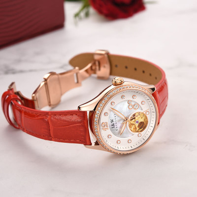 Đồng hồ nữ chính hãng IW CARNIVAL IW573G-1Kính sapphire ,chống xước ,Chống nước 30m ,Bảo hành 24 tháng,Máy cơ (Automatic),dây da cao cấp, thiết kế đơn giản dễ đeo