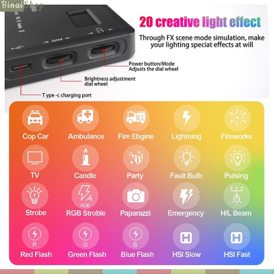 Luxceo W140 RGB - Đèn LED Hỗ Trợ 20 Hiệu Ứng Cho Quay Phim, Chụp Hình, Youtube, Tik tok- Hàng chính hãng