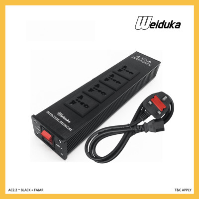 Quà Tặng Kèm - Bộ lọc nguồn điện sạch cao cấp AUDIO WEI.DUK.A AC2.2 - Ổ cắm lọc nguồn điện cho dàn âm thanh Wei.duka AC 2.2. Hifi Weid.uka AC2.2 Audio Noise AC Power Conditioner Power Filter Power Purifier Surge Protection - Hàng Chính Hãng