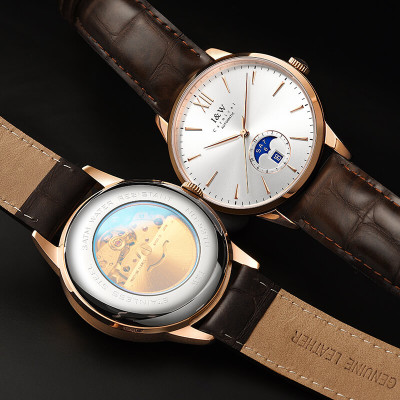 Đồng Hồ Nam I&W Carnival 527G1 Chính Hãng Full Box Chống Nước Kính Chống Xước Dây Da Cao Cấp BH 60T (Máy Cơ Tự Động)