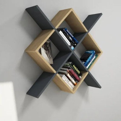 Kệ Gỗ Trang Trí Treo Tường Phá Cách Juno Sofa CTKT505 KT 79x79x19.6cm