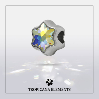 Lắc Tay Tropicana Phối Charm Swarovski Pha Lê Trăng Sao Ngũ Sắc