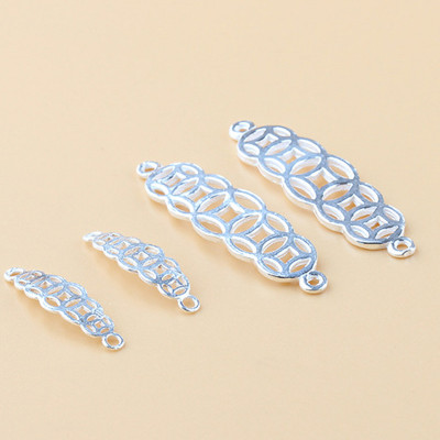 Combo 5 cái Charm bạc liên kết vòng họa tiết kim tiền - Ngọc Quý Gemstones