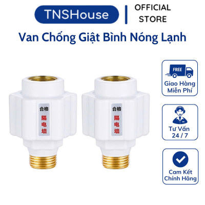 Bộ 2 cái Van chống giật bình nóng lạnh. Thiết bị chống rò rỉ điện an toàn cho máy nóng lạnh loại tốt zen đồng