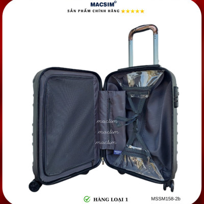 Vali cao cấp Macsim Smooire MSSM158 cỡ 20 inch đen - Hàng loại 1