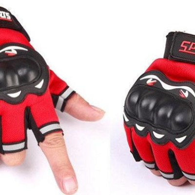  Bộ Găng Tay đi phươt, tập gym, thể thao , cá tính và mạnh mẽ đa năng Dành Cho Phượt Thủ , Gymer (Hở Ngón) - Màu Xanh Dương 