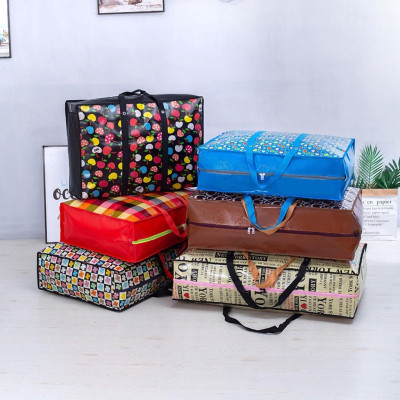 Túi Bạt Chống Thấm Đựng Chăn, Quần Áo, đi du lịch Đa Năng Có Khóa Kéo Tiện Lợi - Giao Hoa Văn Ngẫu Nhiên