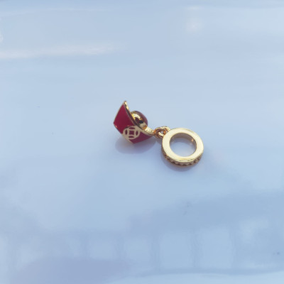 Phụ Kiện Charm Vòng Tay Nữ đẹp Hình Thỏi vàng đỏ mạ vàng kiểu đẹp Nữ đã có vòng tay hạt chuỗi , vòng tay kiểu thì charm thỏi vàng đỏ kiểu này vào đeo đẹp may mắn xinh lắm ạ