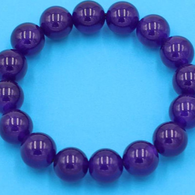 Chuỗi đeo tay - thạch anh tím 12 ly 16 hạt - hợp mệnh Hỏa, mệnh Thổ