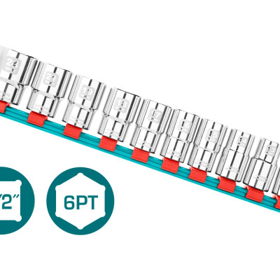 BỘ 10 ĐẦU TUÝP 1/2 INCH TOTAL THT121101 - HÀNG CHÍNH HÃNG
