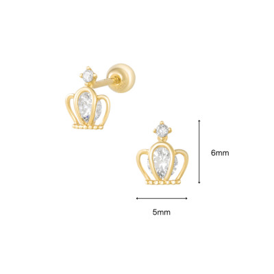 Bông Tai Vàng 14KY Korean Style (V0143) - MOON Jewelry