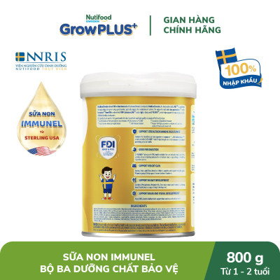 Sữa bột Nutifood GrowPLUS+ Sữa Non Immunel trên 1 tuổi Lon 800g