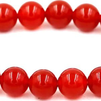 Vòng tay chuỗi hạt mã não đỏ 10 ly 18 hạt