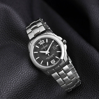 Đồng Hồ Nam Citizen Dây Thép Không Gỉ BL1240-59E - Mặt Đen  (Sapphire)