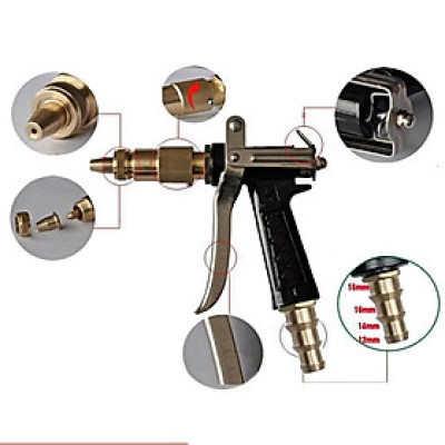 Vòi phun xịt rửa xe, tưới cây chuyên nghiệp (Tặng đai) 206236 